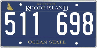 RI license plate 511698