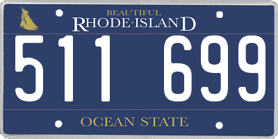 RI license plate 511699
