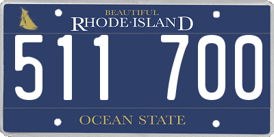 RI license plate 511700