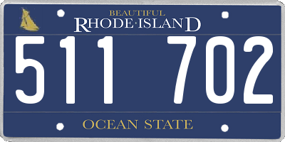 RI license plate 511702