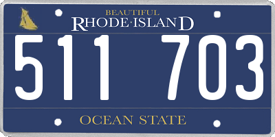 RI license plate 511703