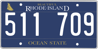 RI license plate 511709