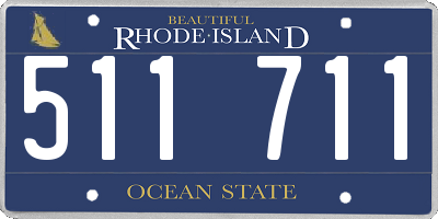 RI license plate 511711