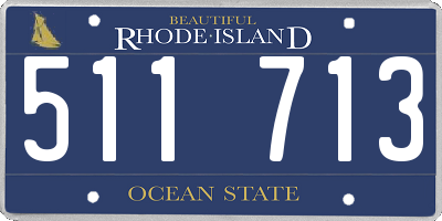 RI license plate 511713