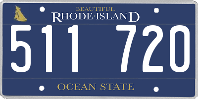 RI license plate 511720