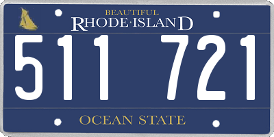 RI license plate 511721