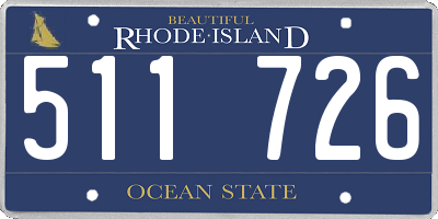 RI license plate 511726