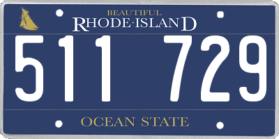 RI license plate 511729