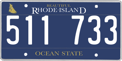 RI license plate 511733