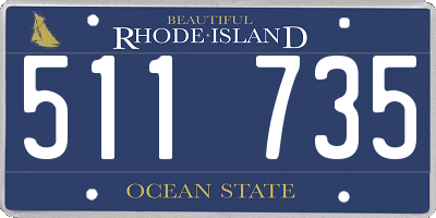 RI license plate 511735