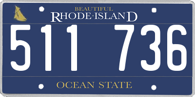 RI license plate 511736