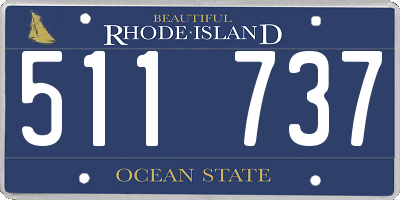 RI license plate 511737