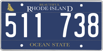 RI license plate 511738