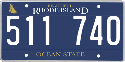 RI license plate 511740