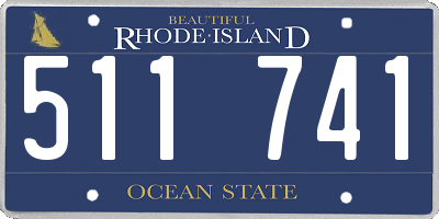 RI license plate 511741