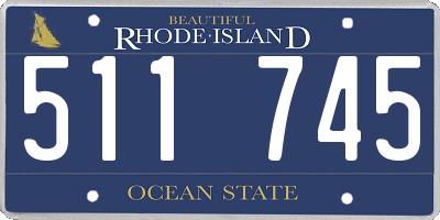 RI license plate 511745