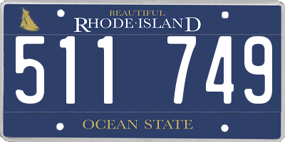 RI license plate 511749