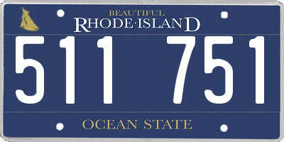 RI license plate 511751