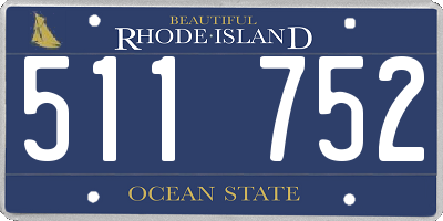 RI license plate 511752