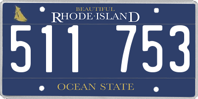 RI license plate 511753