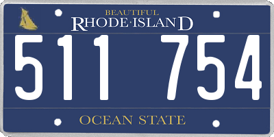 RI license plate 511754