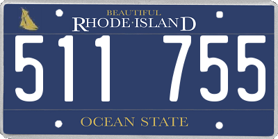 RI license plate 511755
