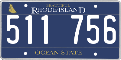 RI license plate 511756