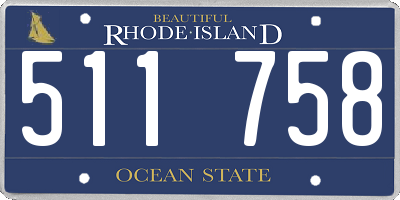 RI license plate 511758