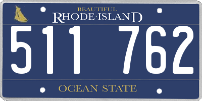 RI license plate 511762