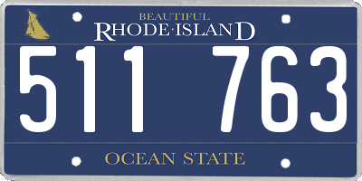 RI license plate 511763