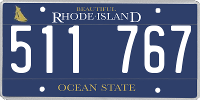 RI license plate 511767