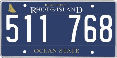 RI license plate 511768