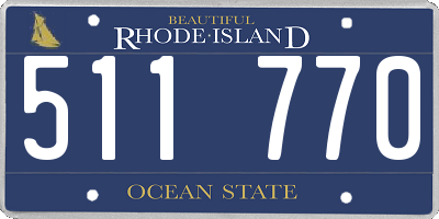 RI license plate 511770