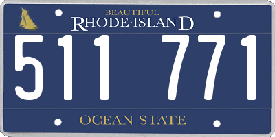 RI license plate 511771