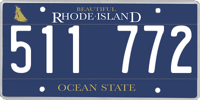 RI license plate 511772