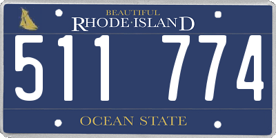 RI license plate 511774