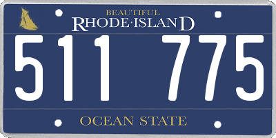 RI license plate 511775
