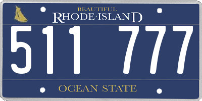 RI license plate 511777
