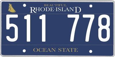 RI license plate 511778