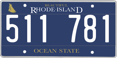RI license plate 511781