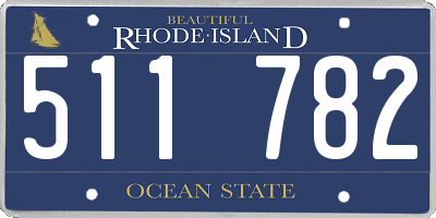 RI license plate 511782