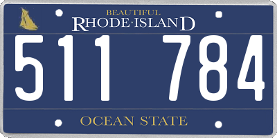 RI license plate 511784