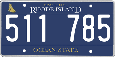 RI license plate 511785