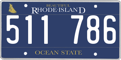 RI license plate 511786