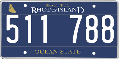 RI license plate 511788