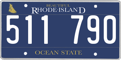 RI license plate 511790