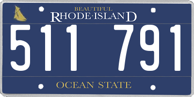 RI license plate 511791