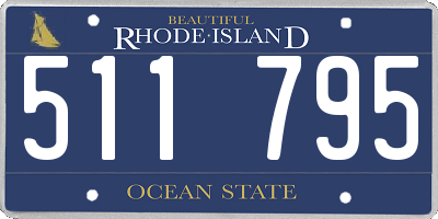 RI license plate 511795
