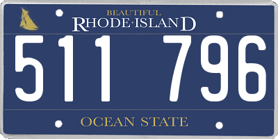RI license plate 511796