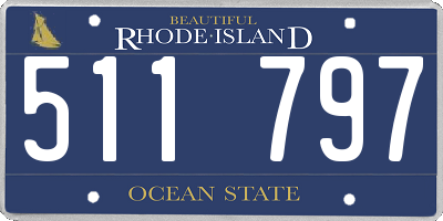 RI license plate 511797